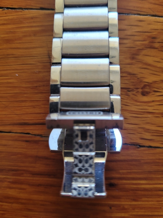 COACH Stainless Steel Round Face Watch in Silver and White main image 5